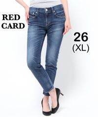 【RED CARD】レッドカード　デニムパンツ　25thAnniversary ヴィンテージ加工　サイズ26(XL相当) 大きいサイズ　48506