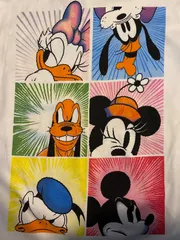 Disney　ディズニー　旧キャラクター集合　ビッグサイズ　ミッキー　ミニー　グーフィー　ドナルド　Tシャツ  ユニセックス