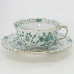 【美品】 マイセン インドの華 リッチグリーン 金彩 透かし プレート 15.5 2025年最新】マイセン インドの華の人気アイテム - メルカリ