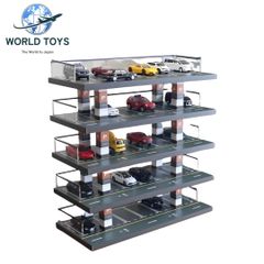 ミニカー専用　5階建立体駐車場　収納棚　1/64サイズ 　リアル立体駐車場　ワールド　トーイズ