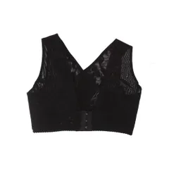 ☆ ブラック ☆ S ☆ 猫背ベルト 猫背サポーター cjfs061 姿勢矯正ベルト 猫背サポーター 姿勢 サポーター 猫背 矯正 ベルト 下着 インナー 背筋 背中 巻き肩 胸 メイク フロントホック 前留め クロスベルト メッシュ ストレッチ 伸縮性