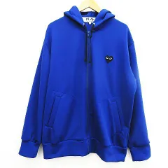 PLAY COMME des GARCONS ジップパーカーS ブルー⭐︎未使用 期間限定ポイント5倍キャンペーン中!!] 新品 プレイ