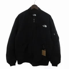 ザノースフェイス THE NORTH FACE 22年製 インサレーションボンバージャケット MA-1 ブルゾン ジップアップ ロゴ 刺繍 NY82334 黒 ブラック XL