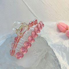 ハートヘアクリップ バンスクリップ ピンク