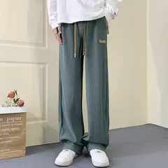 ロングパンツ メンズ ボトムス ワイドパンツ テーパードパンツ 接触冷感 涼しい スリム クール リラックス 楽ちん おしゃれ zuoyte171