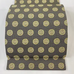 帯　糸屋輪宝手　リメイク　リネンコードハンドルバッグ　裏地春のお花柄 再入荷：ハンドブロックプリント生地 インド更紗 綿生地
