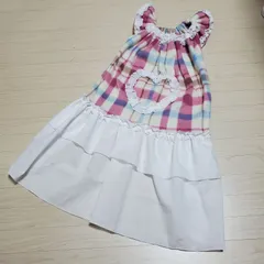 ペット服 犬服 ハンドメイド 2XL フリース チェック フリルワンピース 大型犬