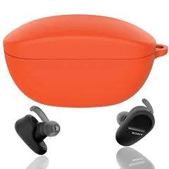 【人気商品】WF-SP800N WF-SP800N 用 ソニー 收納ケース 男女兼用 紛失防止 保護ケース 軽量小型 (Orange) 防水防塵 耐衝撃性 着装まま充電可能 カバー ケース【LASTE】【2020年発売】ワイヤレスノイズキャンセリングイヤホンシ