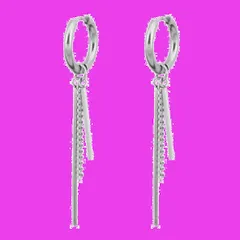 【在庫セール】デザイン 3連 両耳セット チェーン jungkook スティック シルバー ロングピアス フープピアス フープ 着用モデル リング ジョングク レディース 防弾少年団 メンズ ユニセックス BTS 韓国 (アロハモニ) オルチャン ALOHAM