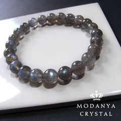 [beads593]ラブラドライト8mm ブレスレット 24粒（天然石/ビーズ）
