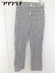 ◇ BEAMS. ビームスドット ギンガムチェック ストレッチ ハイウエスト パンツ サイズM ブラック オフホワイト系 レディース  【中古】 【1112100001418】