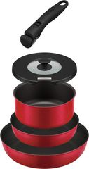サーモス デュラブルシリーズ 取っ手のとれるフライパン5点セットAB IH対応 レッド KSA-5B R [レッド] [5点セット]のサムネイル