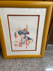 サクラ大戦 乙女 リトグラフ 78/150 赤　保証書付き サクラ大戦 乙女 リトグラフ 78/150 赤 保証書付き フレーム6