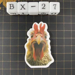 防水ステッカー ニワトリ ファニーフェイスアニマル 面白い動物 BX-27