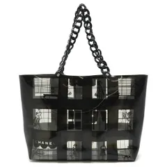⭐️希少•美品⭐️CHANEL⭐️シャネル⭐️ウインドウズライン⭐️ビニール　トートバッグ CHANEL シャネル ウィンドウズライン チェーントートバッグ