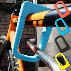 自転車 ロック ディンプルキー U字 軽い 青 オレンジ 黄色 黒 おしゃれ シリコン 傷防止 アルミ ユーラック マグナムフォース カラフル 防犯 送料無料のサムネイル