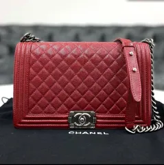 シャネル　ボーイシャネル　キャビアスキン　ショルダーバッグ　19番台　美品☆
