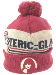 HYSTERIC GLAMOUR ヒステリックグラマー ワッペン装飾ニットキャップ ピンク Fのサムネイル
