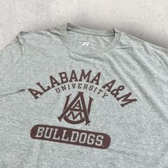 US古着 Russell ラッセル Alabama A&M University Tシャツ XL グレー