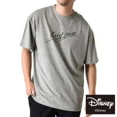 ミッキーマウス 半袖Tシャツ 《6-2杢グレー》新品 未使用 正規品 メンズ ディスニー tシャツ 綿 ワイド ビッグT バックプリント Mickey Mouse【C5Z】【メール便2】ファッション メンズ M L XL 夏