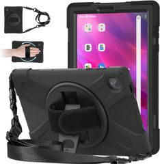 「Doo」Lenovo Tab K10 ケース 2021 レノボTab K10 ショルダーケース 全面保護 耐衝撃 米軍MIL資格 360度回転スタンド 調節可能ハンドストラップと肩掛けー付き 脱落防止 傷防止 カメラ保護 撃キッズケース