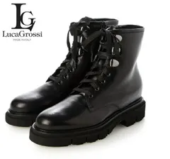 Luca Grossi ルカグロッシ ショートブーツ レースアップ カジュアル レディース シューズ レザー F046T イタリア製 スタイルアップ タンクソール