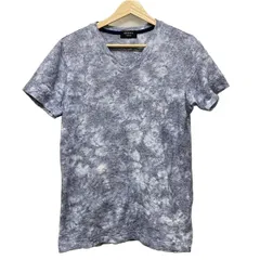 EPOCA UOMO(エポカ ウォモ) 半袖Tシャツ サイズITL    46 メンズ美品  - ライトブルー×ブルーグレー×白 Vネック/ビジュー
