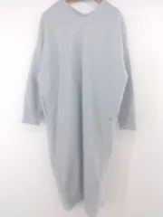 ◇ Arnold Palmer Vネック バックスリット 長袖 膝下丈 ワンピース サイズ3 ブルーグレー系 レディース E  【1304200041450】