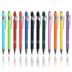 【人気商品】12本セット 多機能ボールペン 1 黒インク in スタイラスペン タブレット 2 タブレット ボールペン付き スマートフォン用 軽量 タッチペン 使いやすい LIANHATA (2in1ボールペン)のサムネイル