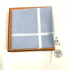 【中古】HERMES ハンカチーフ ジャガードH ブルーシエル[92]のサムネイル