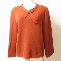 #wnc フォクシー FOXEY ニット セーター 42 オレンジ系 カシミア混 シルク混 リボン レディース [704952]のサムネイル