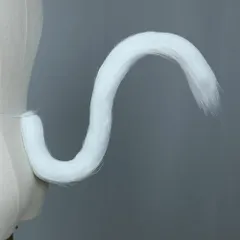 Choni Choice 猫しっぽ コスプレ ワイヤー入 もふもふ 男女兼用 萌えにゃんこ 白ねこ コスチューム 可愛い ハロウィン 仮装 学園祭 文化祭 80cm　2F-Gのサムネイル