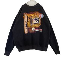 【海外規格L相当】古着　00s Lee　スウェットシャツ　NFL　Pittsburgh Steelers