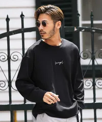 新品 未使用 並行輸入 KANGOL(カンゴール)KANGOL別注裏毛トレーナー 210946 ブラックC