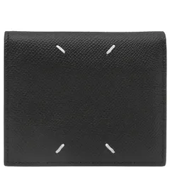 メゾン マルタン マルジェラ MAISON MARTIN MARGIELA 二つ折り財布 フリップフラップウォレット グレイニーレザー ブラック シルバー金具 黒 新品 未使用  SA1UI0020P4745T8013 【箱】【中古】