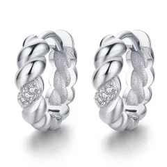 【新着商品】両耳用 リングピアス 金属アレルギー対応 925 シルバー アクセサリー 人気 レディース プレゼント DAZZARRYフープピアス