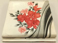 AA45名古屋帯 秀品 夏帯 絽 綴れ銀糸 綴れ花模様正絹 着物 美品 - メルカリ