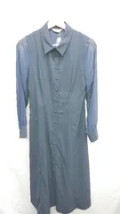 ◇ ◎●未使用● ⊂ Andemiu アンデミュウ 長袖 ロング ワンピース サイズF ブラック系 レディース E  【1410290034330】