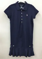 ラルフローレン Ralph Lauren ワンピース 140 ロゴ刺繍 ネイビー 日本正規品 2507WS040