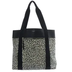 サンローラン パリ SAINT LAURENT PARIS トートバッグ ショルダーバッグ キャンバス×レザー レオパード柄 バイカラー ホワイト ブラック 634716 /YO3 ■OHのサムネイル