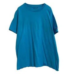 Champion 半袖 ロゴTシャツ M ターコイズ チャンピオン ワンポイントロゴ 古着卸 アメリカ仕入 a703-6358