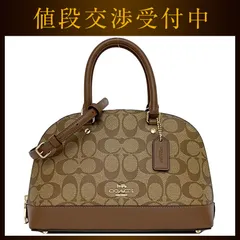 コーチ ２way バッグ f-21370 ベージュ ブラウン シグネチャー