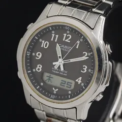 カシオ リニエージ LCW-100 ソーラー 黒文字盤 アナデジ メンズ腕時計 KRH 2000000 NSK
