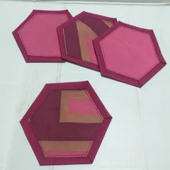 コースターNo.19　ピンク・エンジ×エンジ