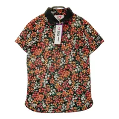 サイズ：0 MASTER BUNNY EDITION マスターバニーエディション × LIBERTY 半袖ポロシャツ 花 総柄 ブラック系 [240101460441] ゴルフウェア レディース ストスト