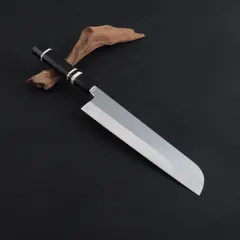 鎌型薄刃包丁 8寸（刃渡り240mm）通常鏡面仕上げ 本刃付け 八角柄（購入時選択可）