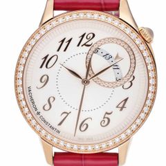 VACHERONCONSTANTIN ヴァシュロンコンスタンタン エジェリー オートマティック 時計 35mm 4605F/000R-B496 ダイヤモンド K18 ピンクゴールド ムーンフェイズ 自動巻き シルバー文字盤 【送料無料】【中古】25070318