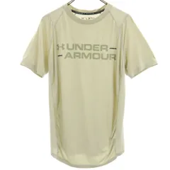 アンダーアーマー プリント トレーニング 半袖 Tシャツ M ベージュ UNDER ARMOUR メンズ 古着 【240412】 メール便可