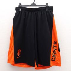 NIKE × GIANTS 読売ジャイアンツ ◆ハーフパンツ/MLB/ジャイアンツ/ブラック×オレンジ/サイズXL 30459X-GS1 【メンズ/MEN/男性/ボーイズ/紳士】 メンズファッション【中古】 