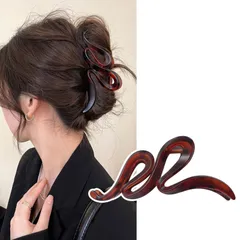 新品　エレガント 軽い 可愛い 強力 大人向け 髪留め 髪飾り ヘアアクセサリー 韓国風 バンスクリップ hair clip バレッタ 髪留め 大きめ 日常使用 入浴時に使用 大きめ 結婚式 ウェーブヘアクリップ 出掛け 母の日 ヘアクリップ オフィスプレゼン